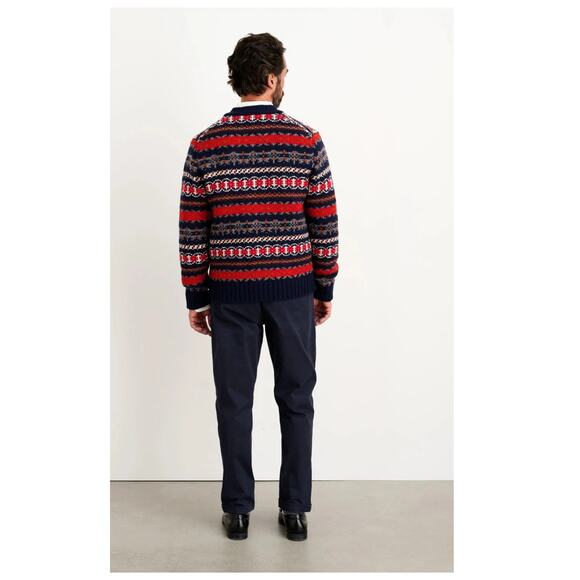 Alex Mill Fair Isle Wool Blend Cardigan Size Large - Picture 4 of 13